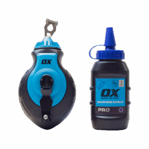 OX Pro Aluminium Kevlar Chalk Line Reel and Refill