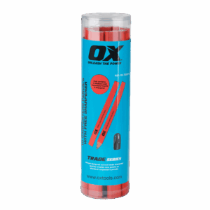OX Trade Medium Red Carpenters Pencils - 10 Pack