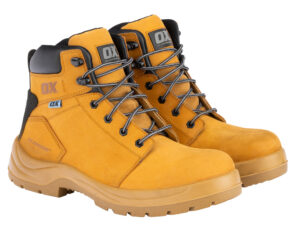 OX Attitude Honey Nubuck Leather Safety Boots - Size 8
